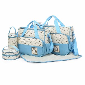 Wholesale multifunction blue mini diaper bag kit