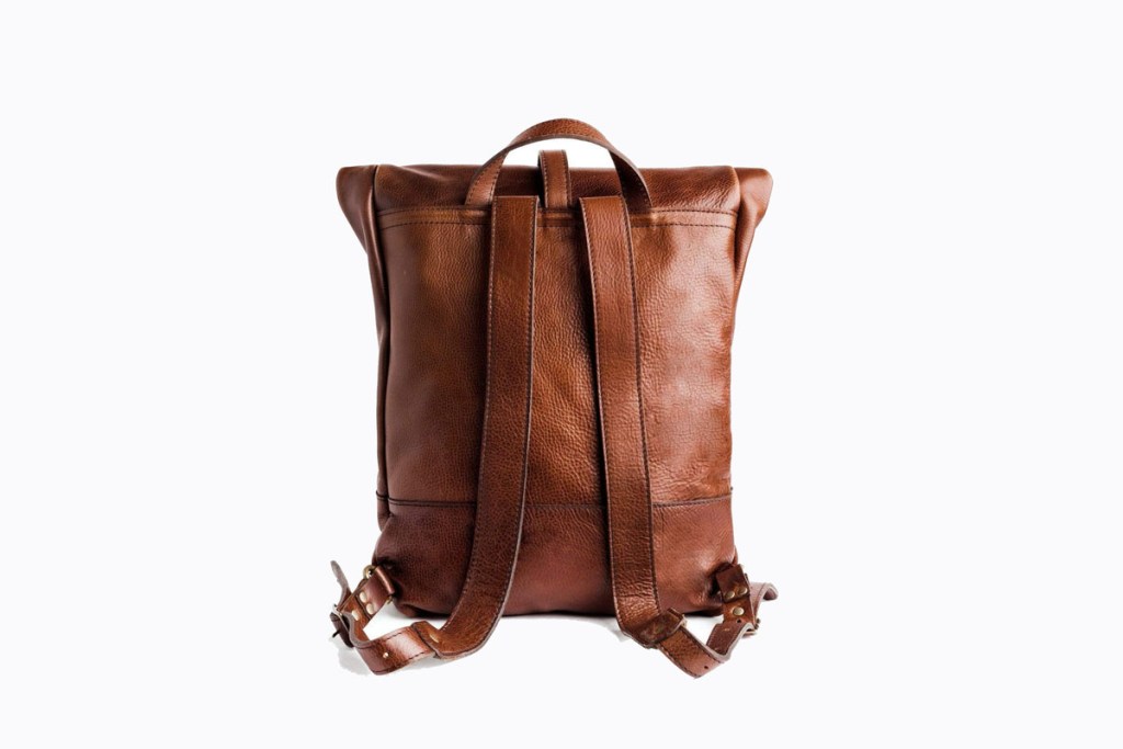 Leather women's backpack