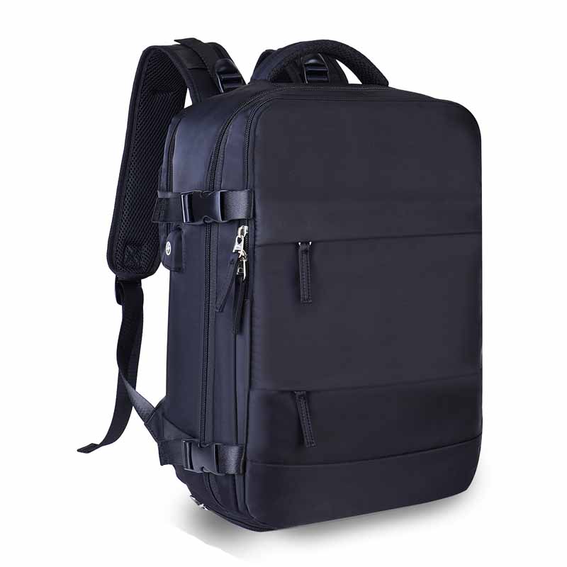 Customized large black travel backpack