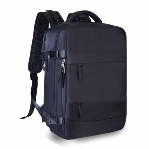 Customized large black travel backpack