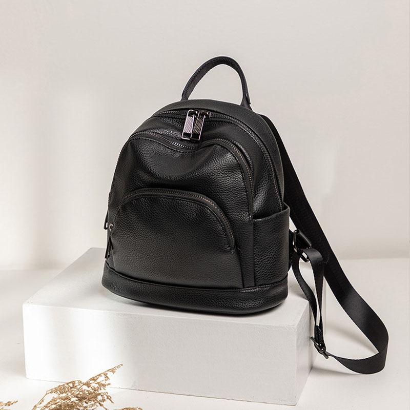 small leather backpack womens