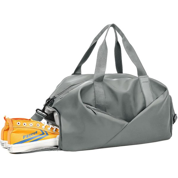 Wholesale zipper gym bag with shoe compartment