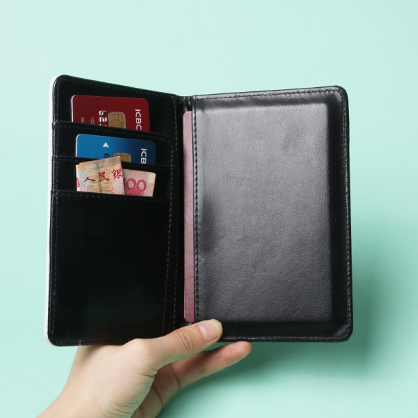 Custom mens faux leather credit card holder