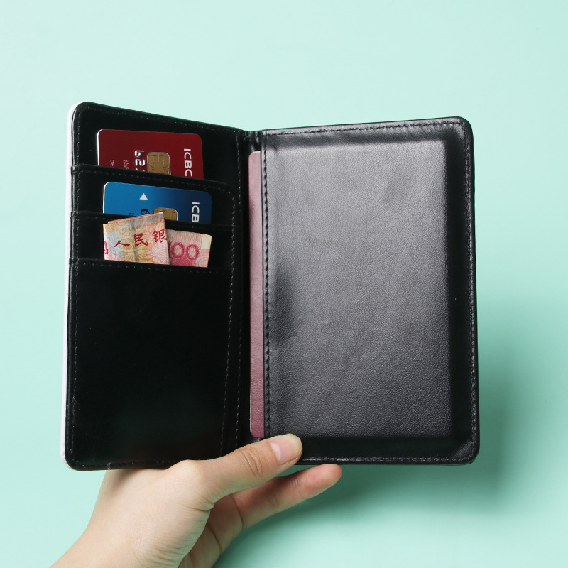 Custom mens faux leather credit card holder