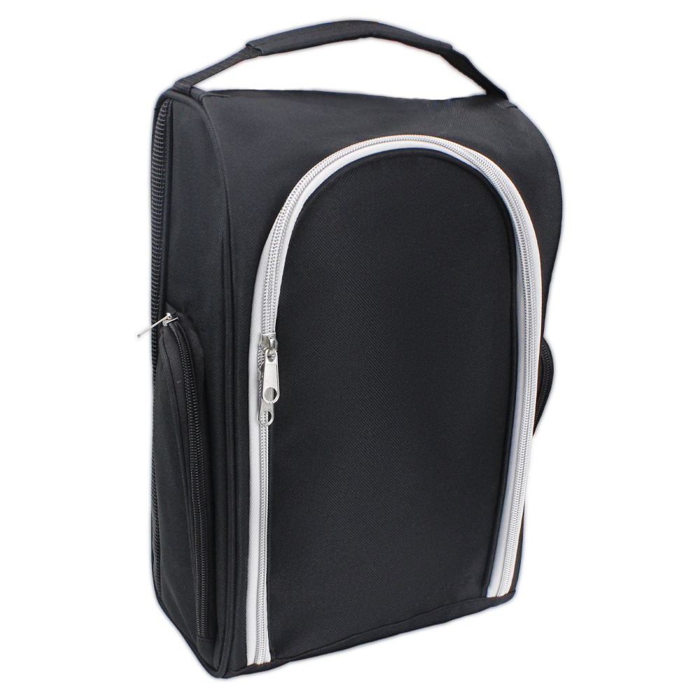 Black portable nylon golf shoes bag wholesale