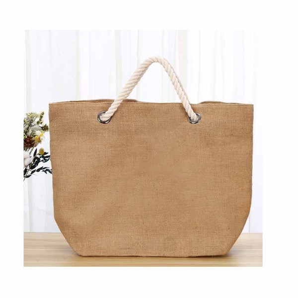 Ladies shoulder jute bags wholesale custom