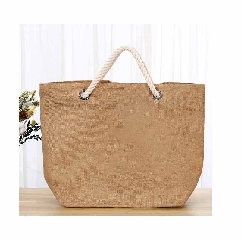 Ladies shoulder jute bags wholesale custom