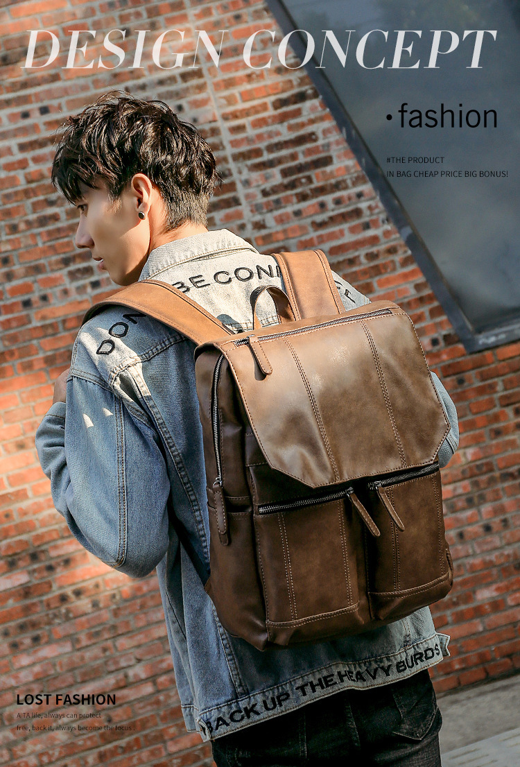 brown backpack