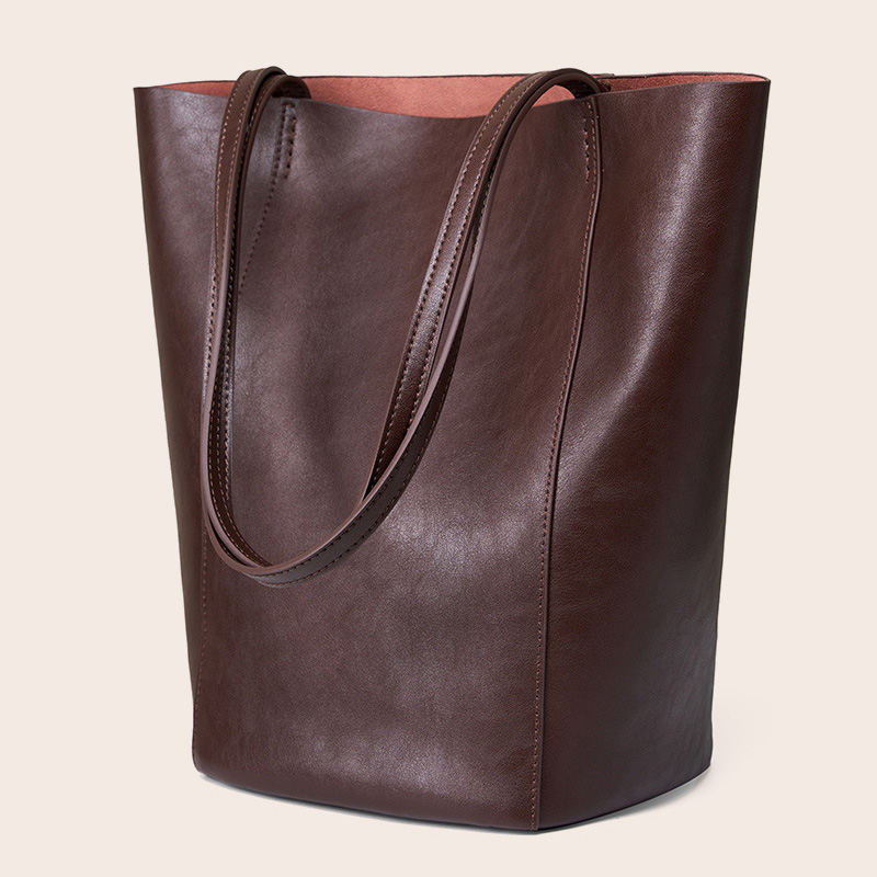 leather bucket bag