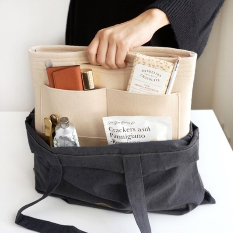 organizer tote bag with pockets