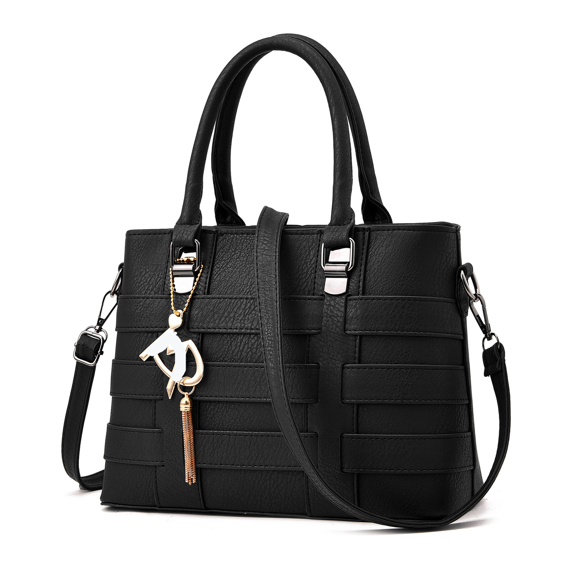 Pu leather laptop tote bag women's