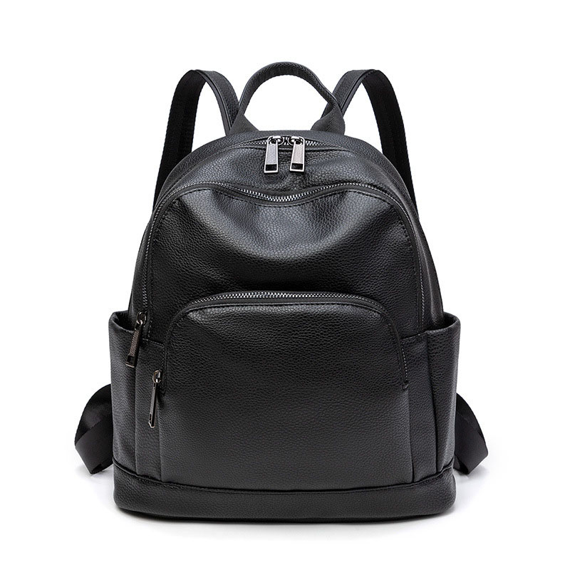 china black leather backpack womens factory