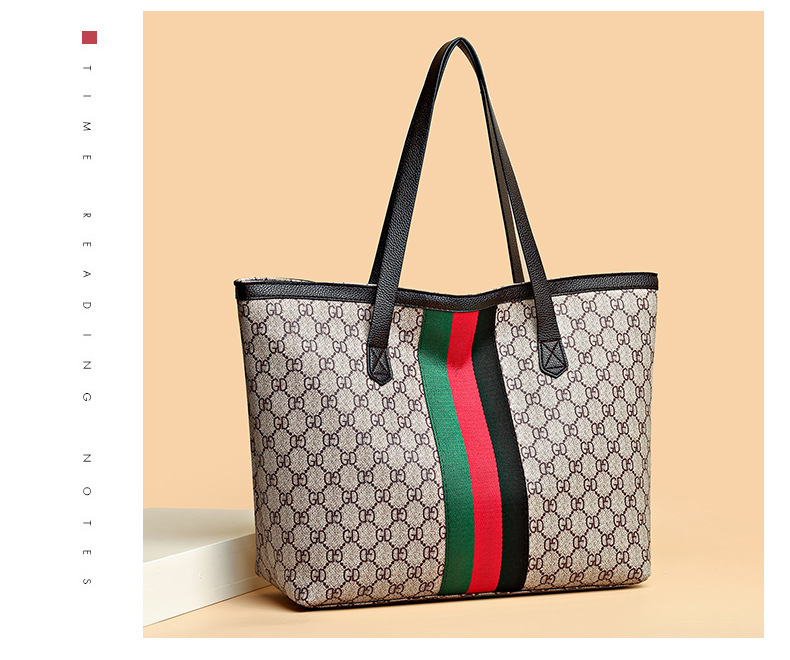 gucci pu leather tote bag