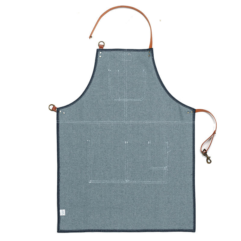 denim cooking apron