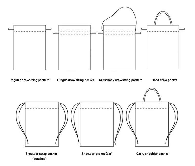 Bjarne drawstring bag style options