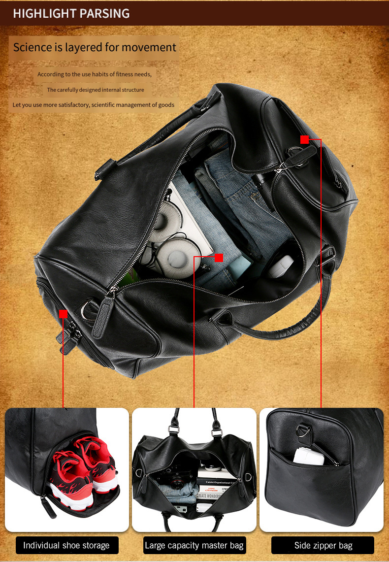 mens travel duffle bag with shoe compartment