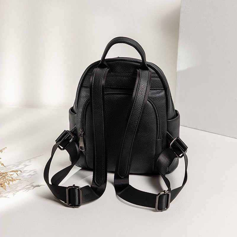 leather laptop backpack women's