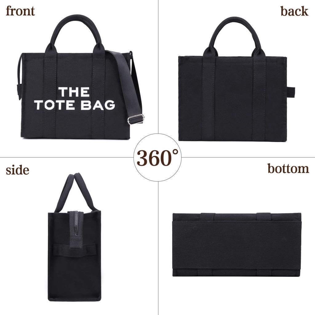 custom marc jacobs tote bag black