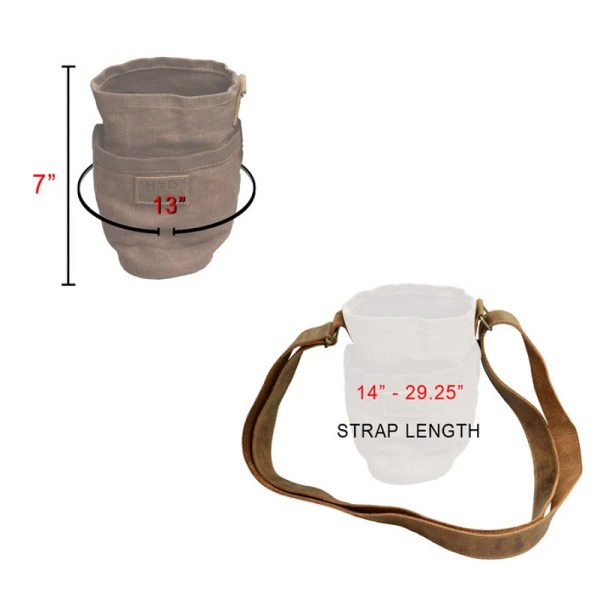 water bottle crossbody bag size