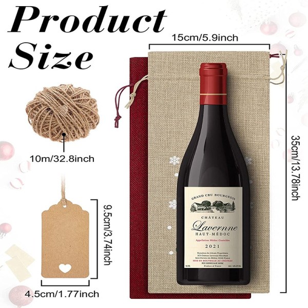 wine bottle bags size