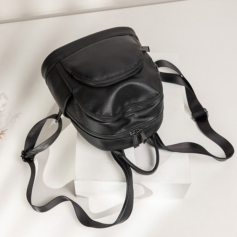 leather laptop backpack women's