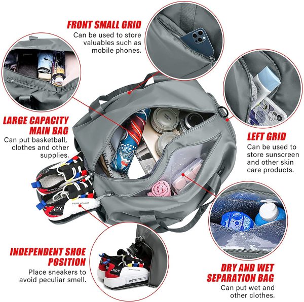 Sports bag with shoe compartment