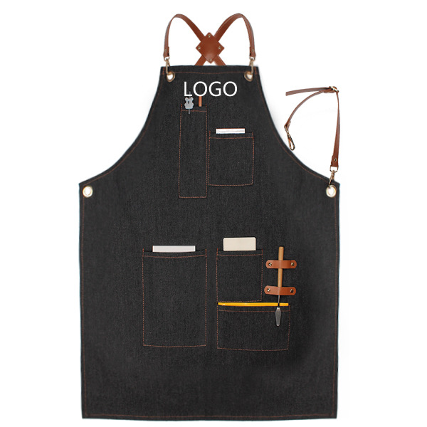 denim hair stylist apron
