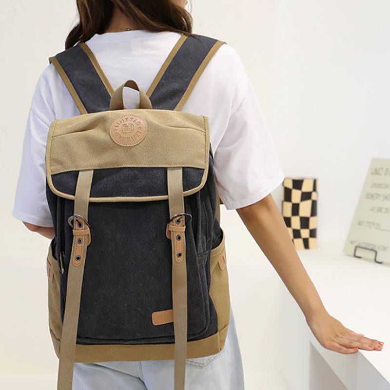 women canvas laptop backpack