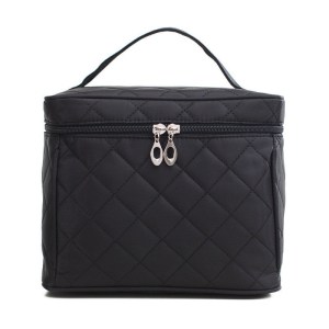 Custom made large folding black cosmetic bag
