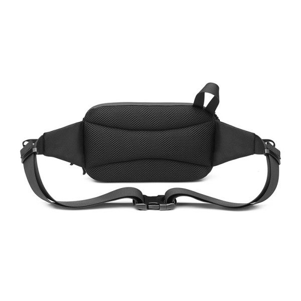 Black crossbody waist bag chest bag