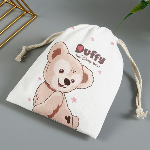 Bear Canvas Drawstring Bag