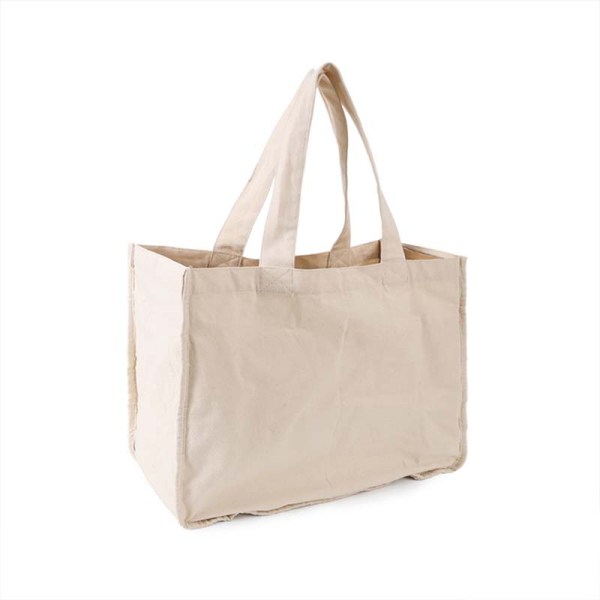 Light beige fabric cotton shopping bag wholesale