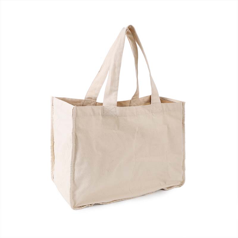 Light beige fabric cotton shopping bag wholesale