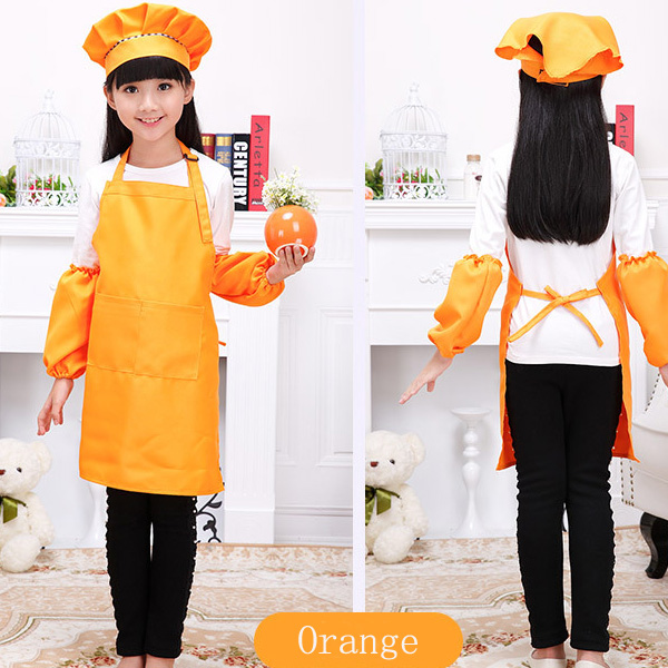custom kids apron orange small with logo