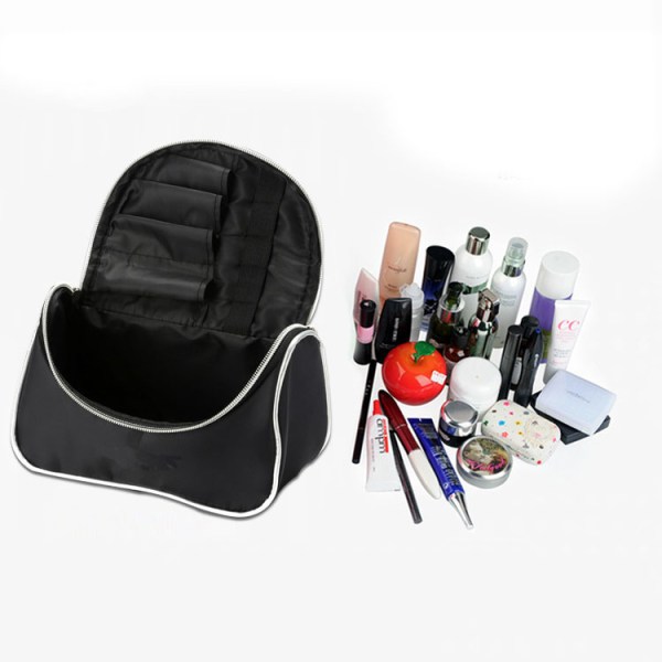 black makeup bag