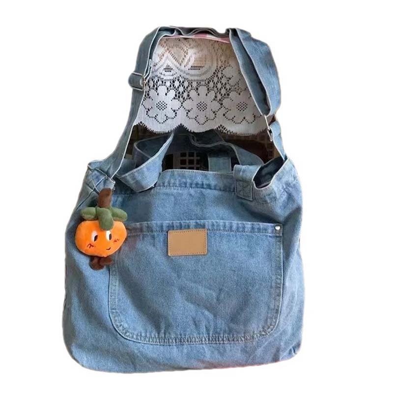 Supply Korean retro version denim bag