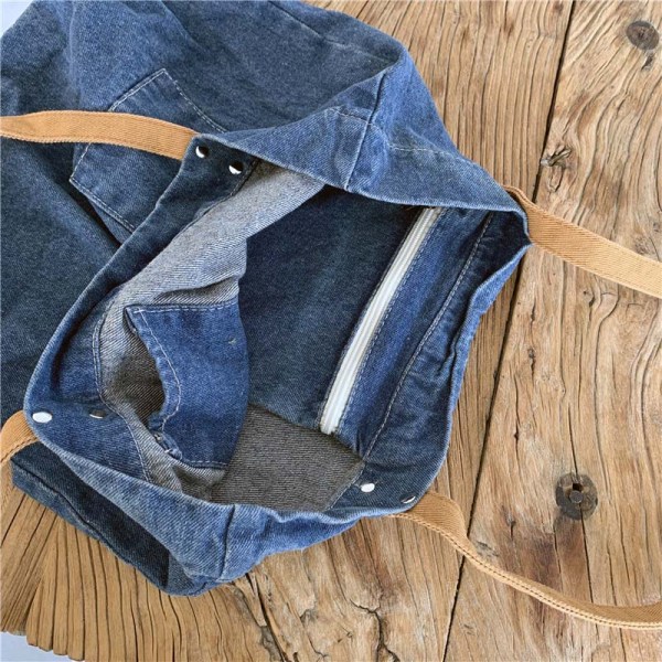 large denim bum bag