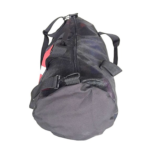 Red and black mesh diving bag