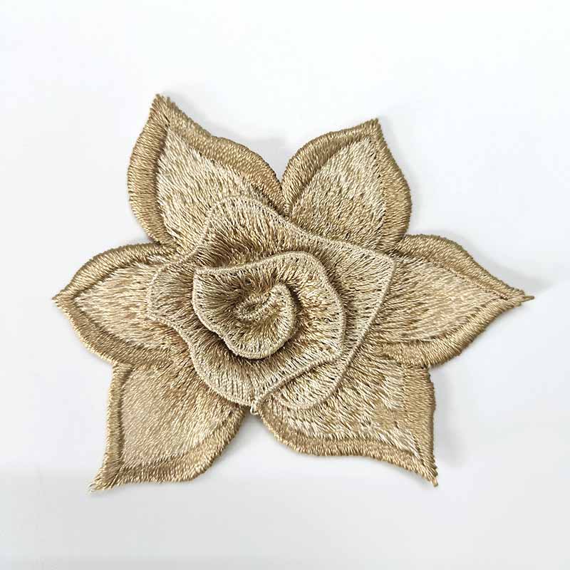 Shoes hats embroidered flower patches wholesale