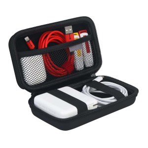 Black zipper EVA cable bag wholesale custom