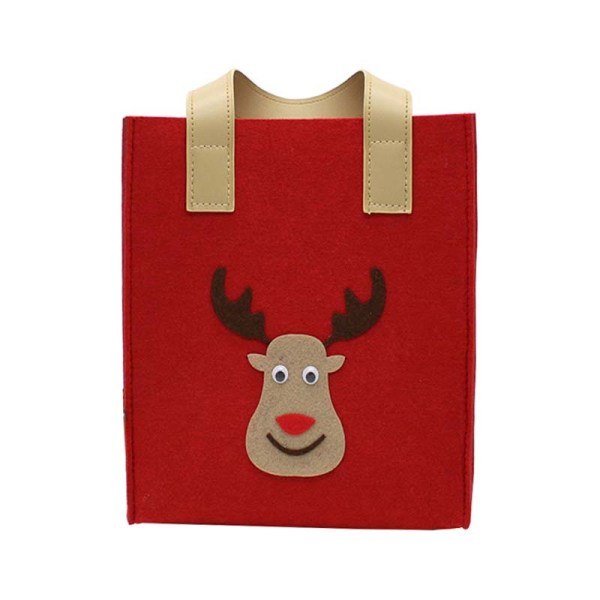 Red fabric felt christmas bags custom wholesale