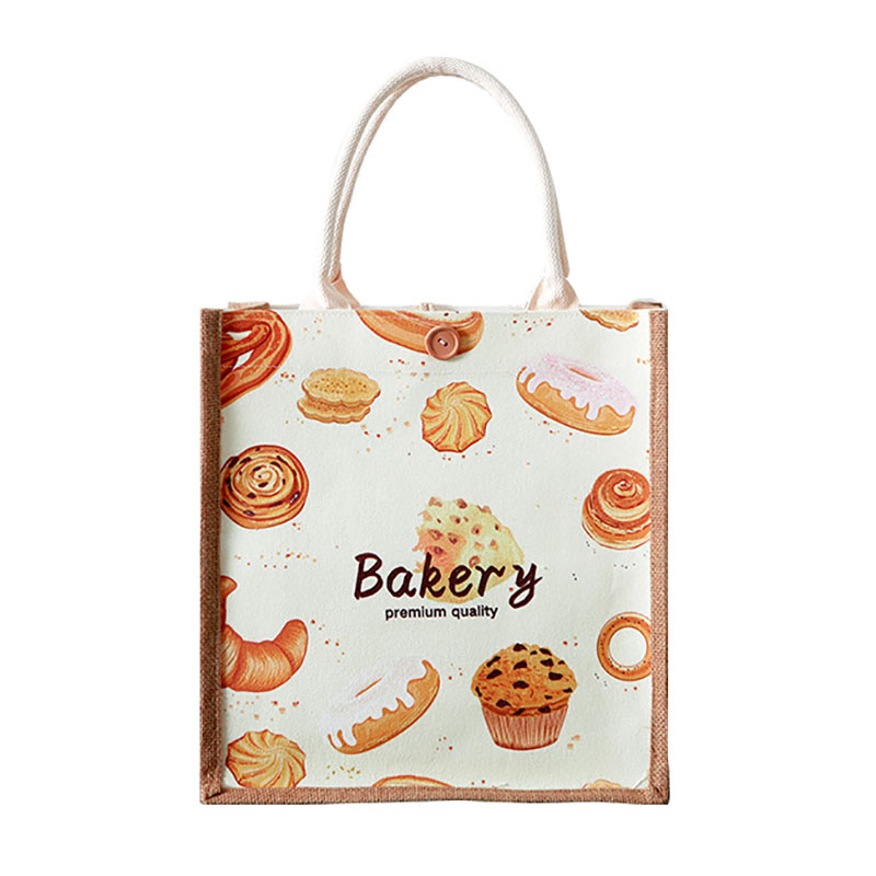 Japanese simple style jute tote bags wholesale