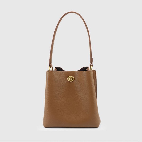 Womens Khaki tote leather bucket bag wholesale