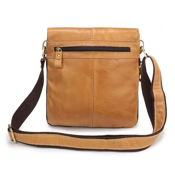 brown leather messenger bag