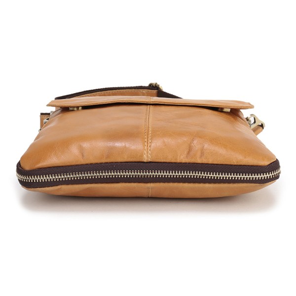 Crossbody leather messenger bag