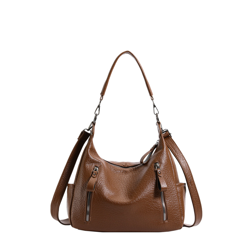 wholesale brown PU leather sling bag for women
