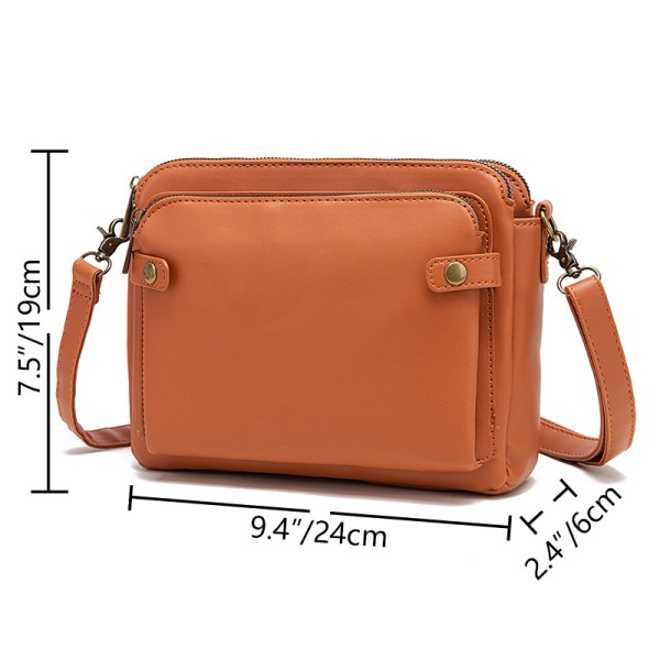 leather sling bag size