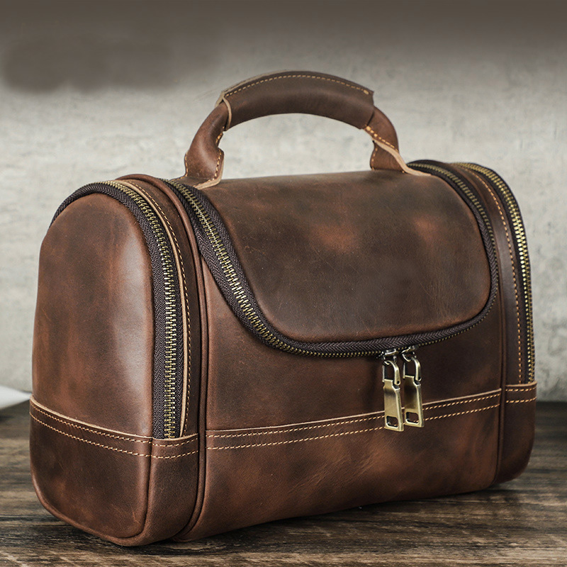 leather toiletry bag