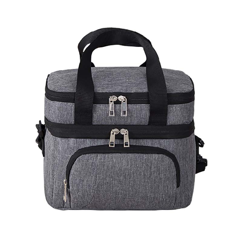 Custom double layer lunch cooler bag