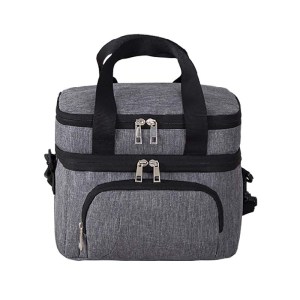 Custom double layer lunch cooler bag